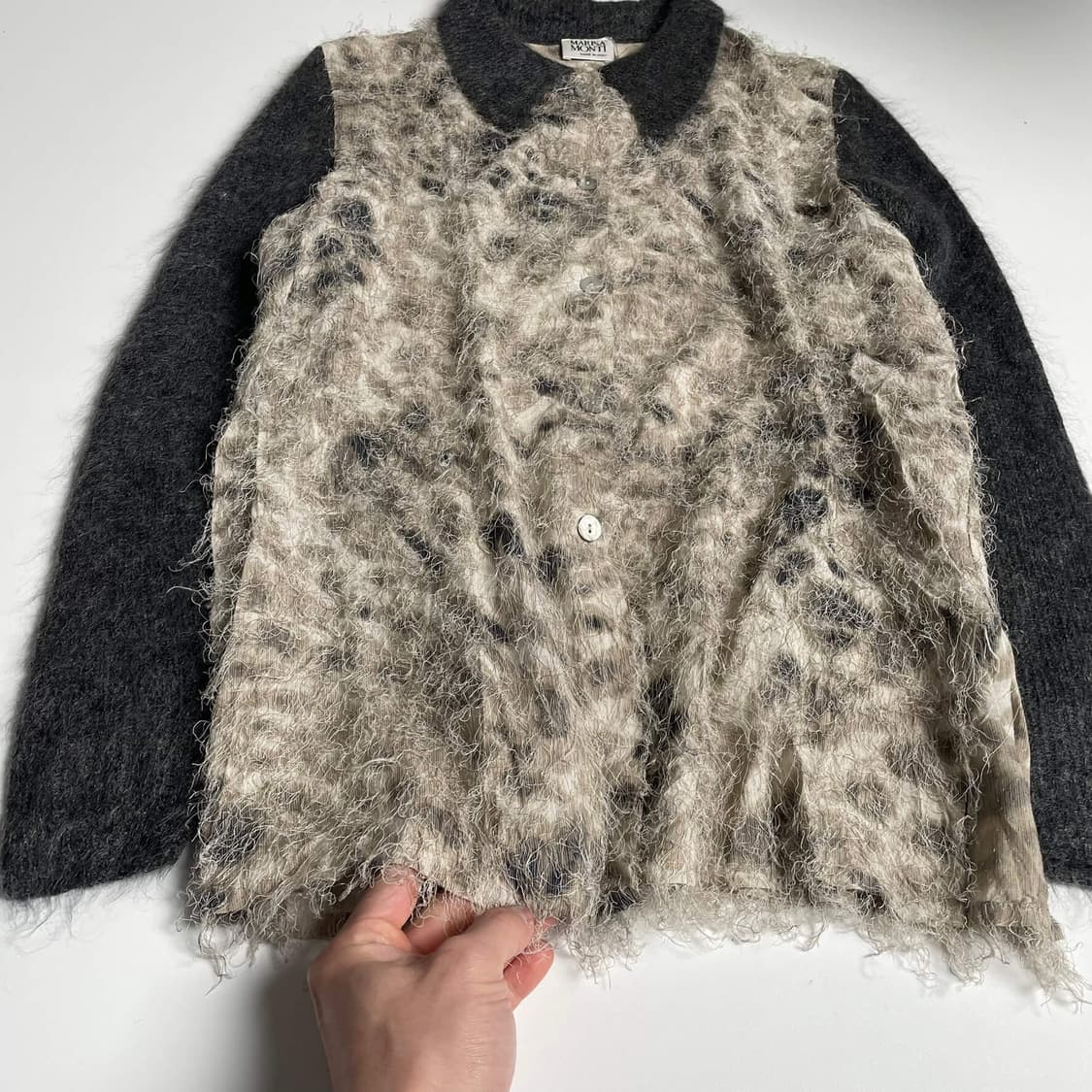 Marisa monti 헤어리 비스코스 키즈모헤어 셔츠 (italy)   상품이미지3