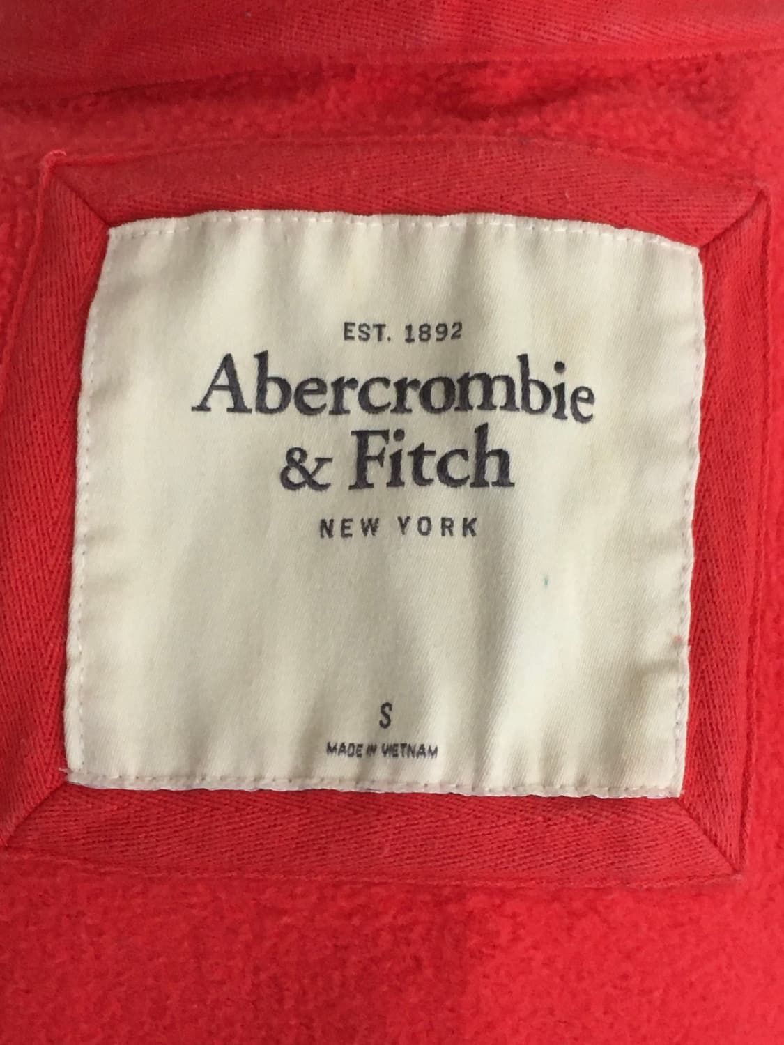 아베크롬비 빈티지 코랄레드 후드집업 상품이미지3