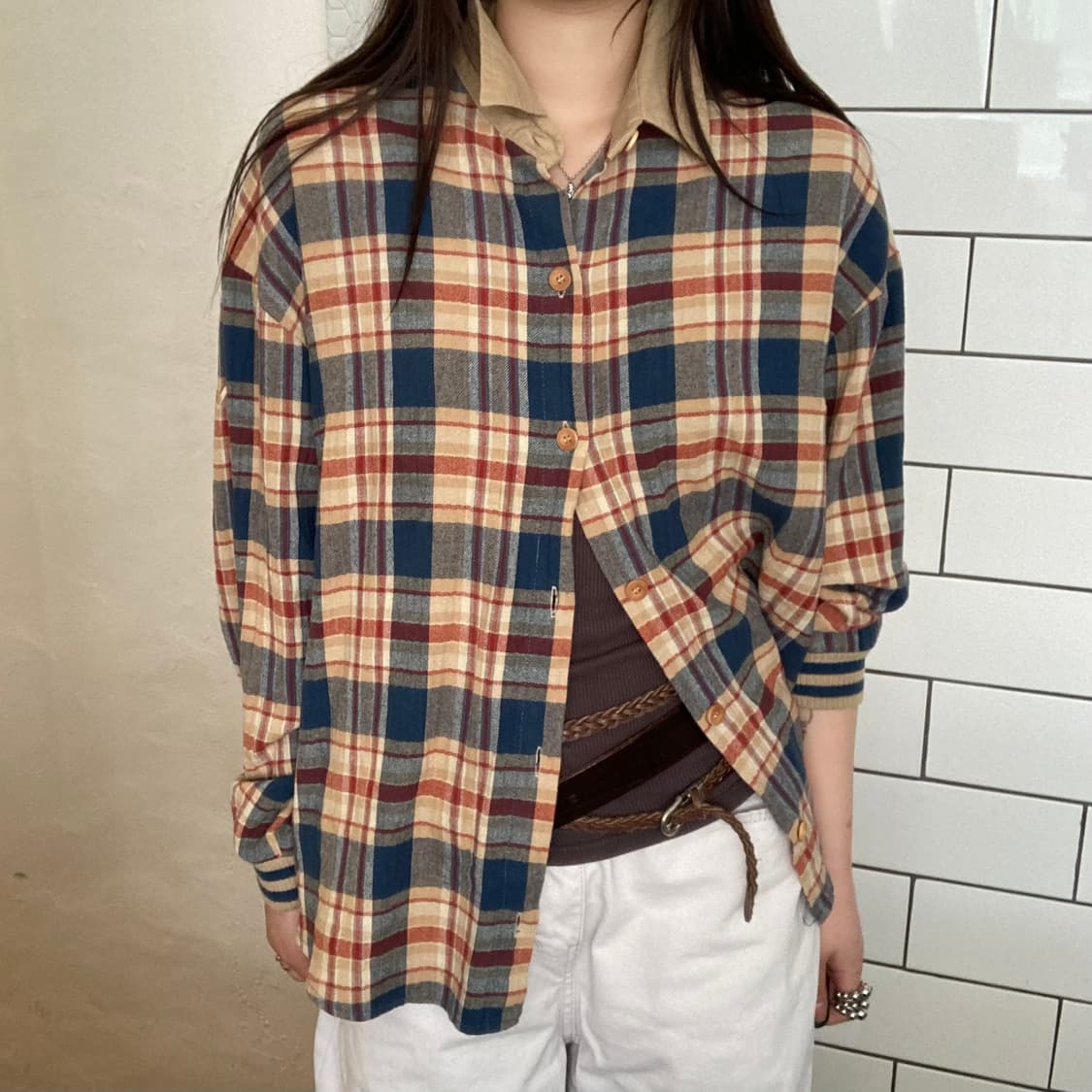 W 프로젝트 체크 셔츠 상품이미지3