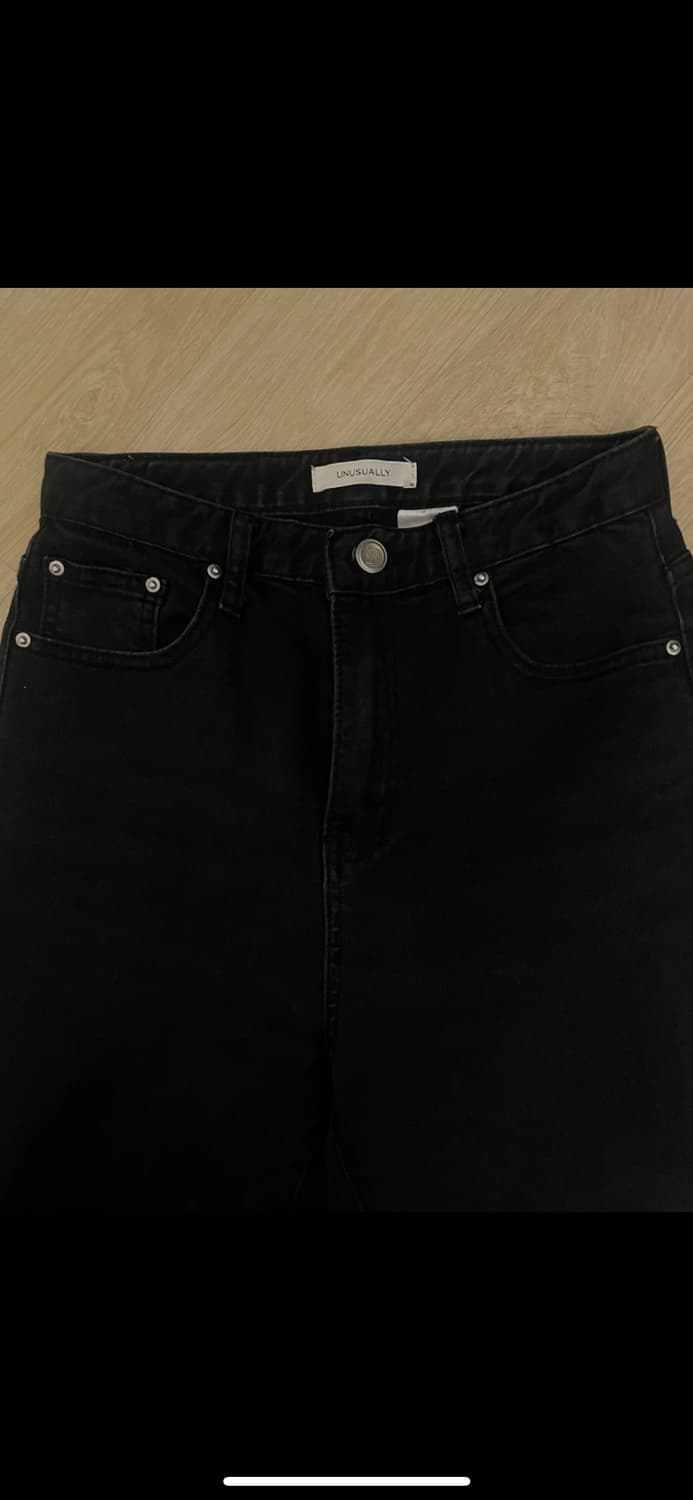 Unusually 블랙데님 세미부츠컷 팬츠 상품이미지8