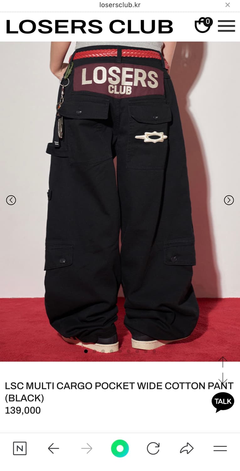 2) 루저스클럽 멀티 카고 와이드 팬츠 상품이미지1