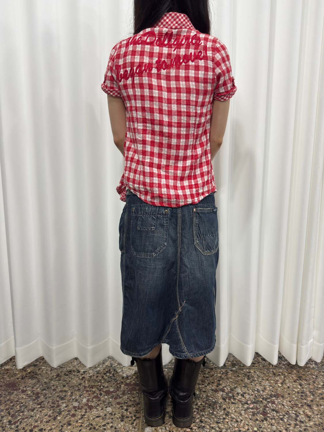 liz lisa doll red check shirt 상품이미지6