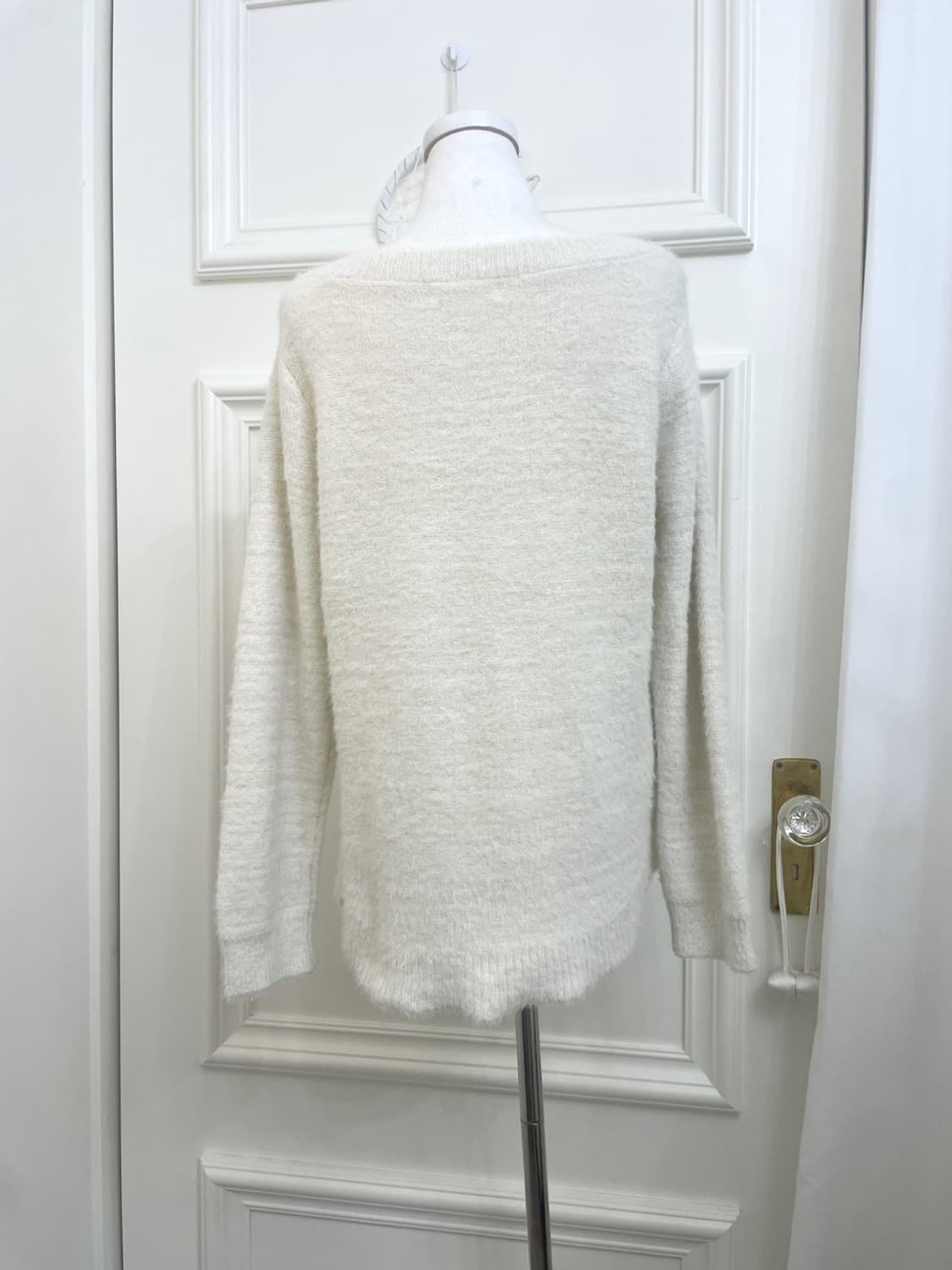 pure white one-shoulder basic glitter sw 상품이미지4