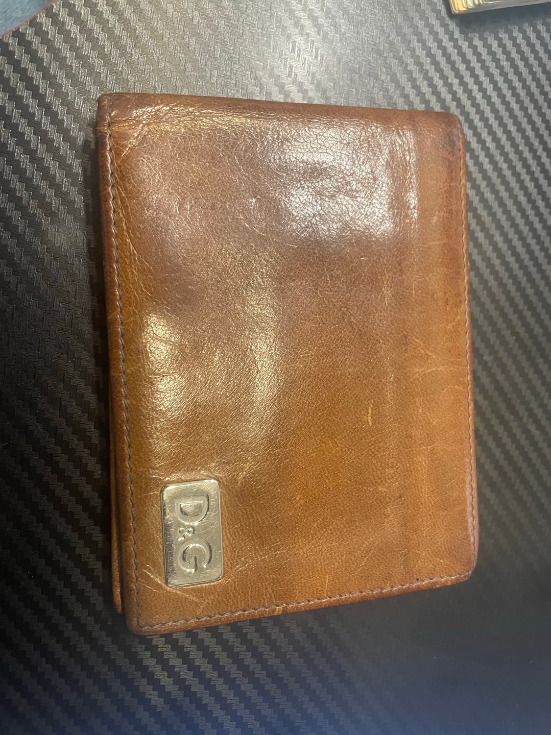 빈티지 돌체앤가바나 브라운 가죽 반지갑 정품  상품이미지1