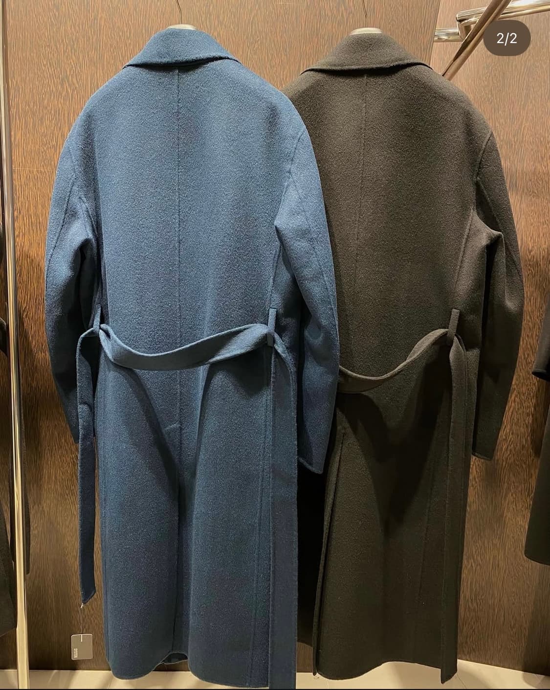 시스템옴므 캐시미어 블렌드 벨티드 코트 / 105 / 그린 상품이미지2