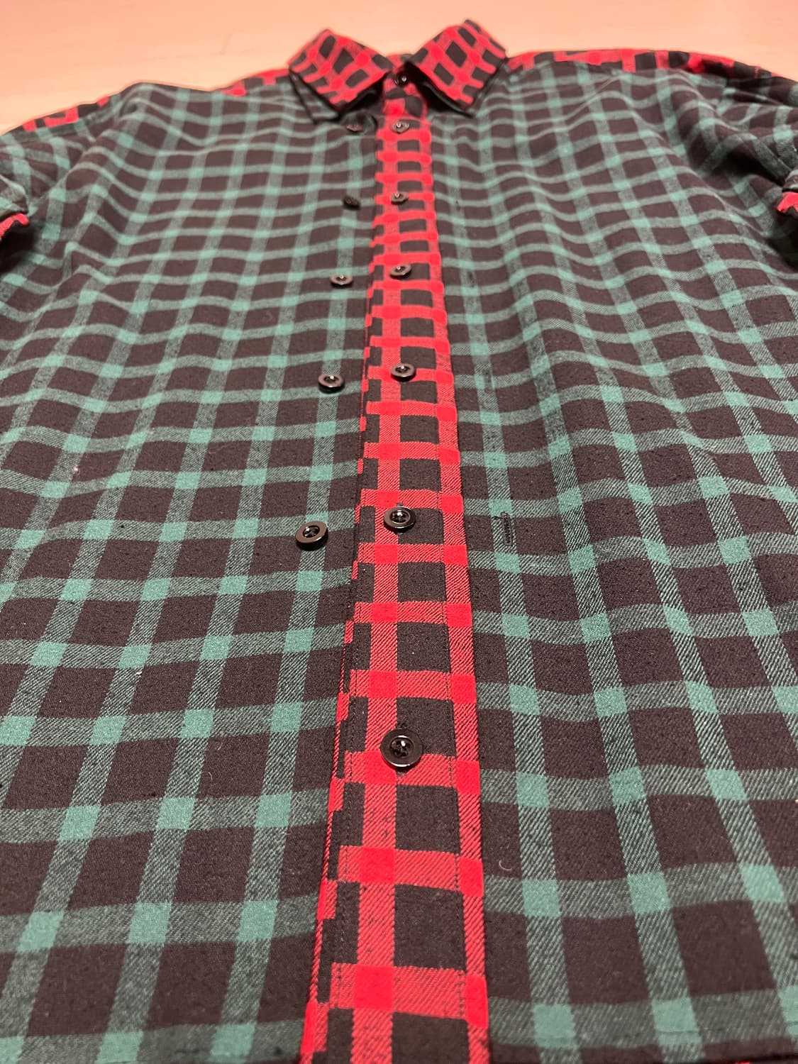 SYSTEM HOMME 19 F/W 레이어드 체크 오버핏 셔츠 자켓 상품이미지4