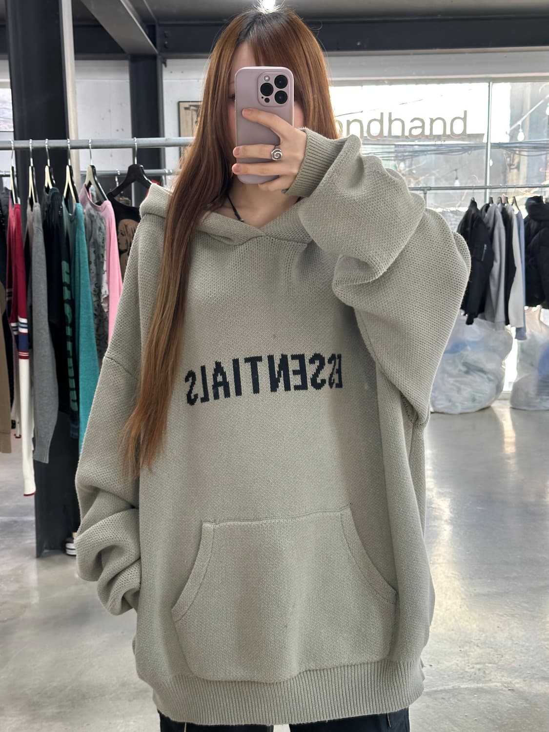 피어오브갓 에센셜 니트 후드티 상품이미지1