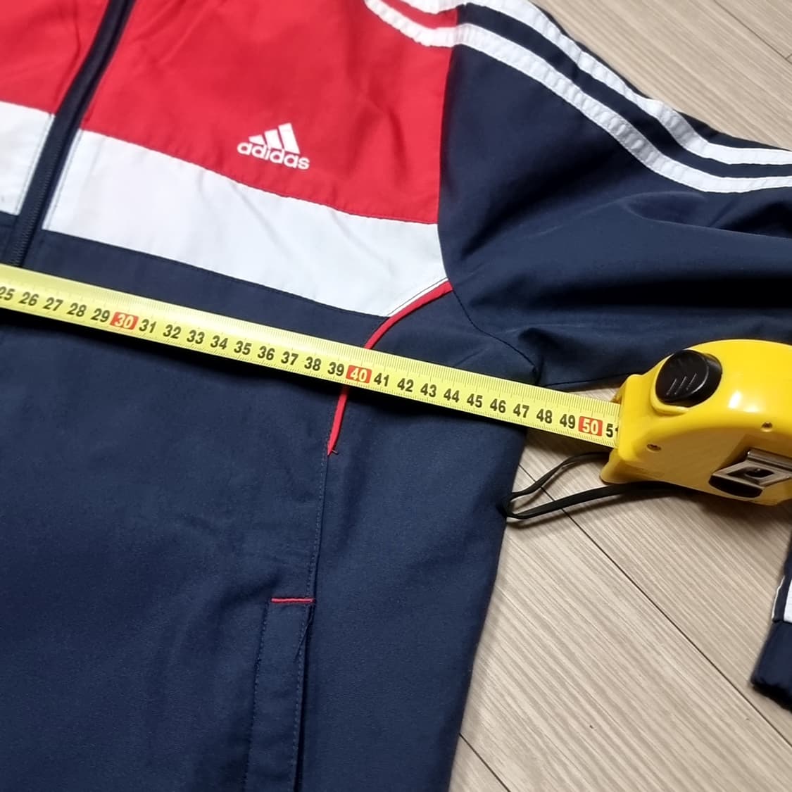 레트로 아디다스 삼선 바람막이 레드 네이비(85~95) 상품이미지2