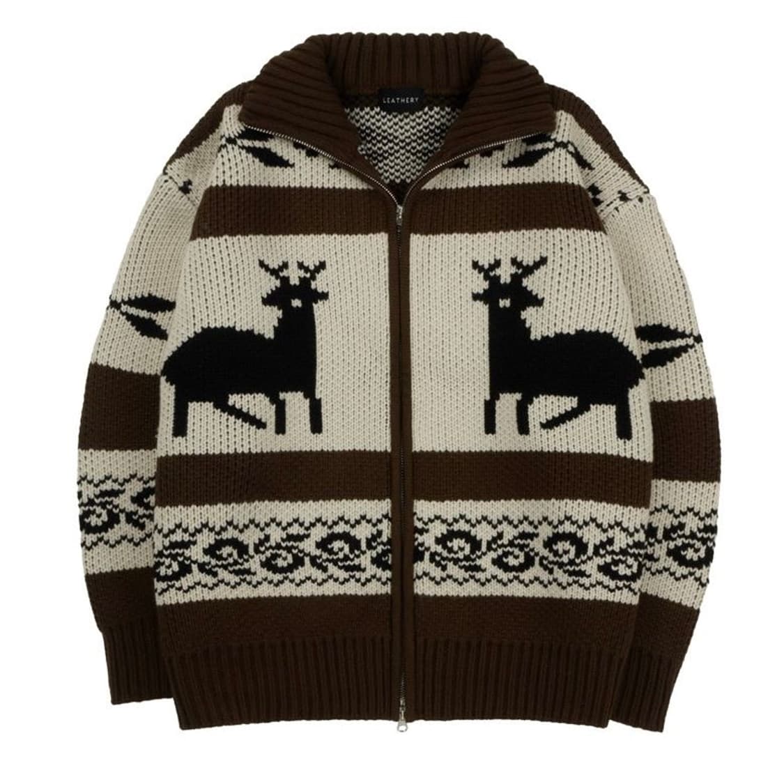 M LEARHERY 레더리 노르딕 코위찬 카나타 니트 집업 가디건 상품이미지1