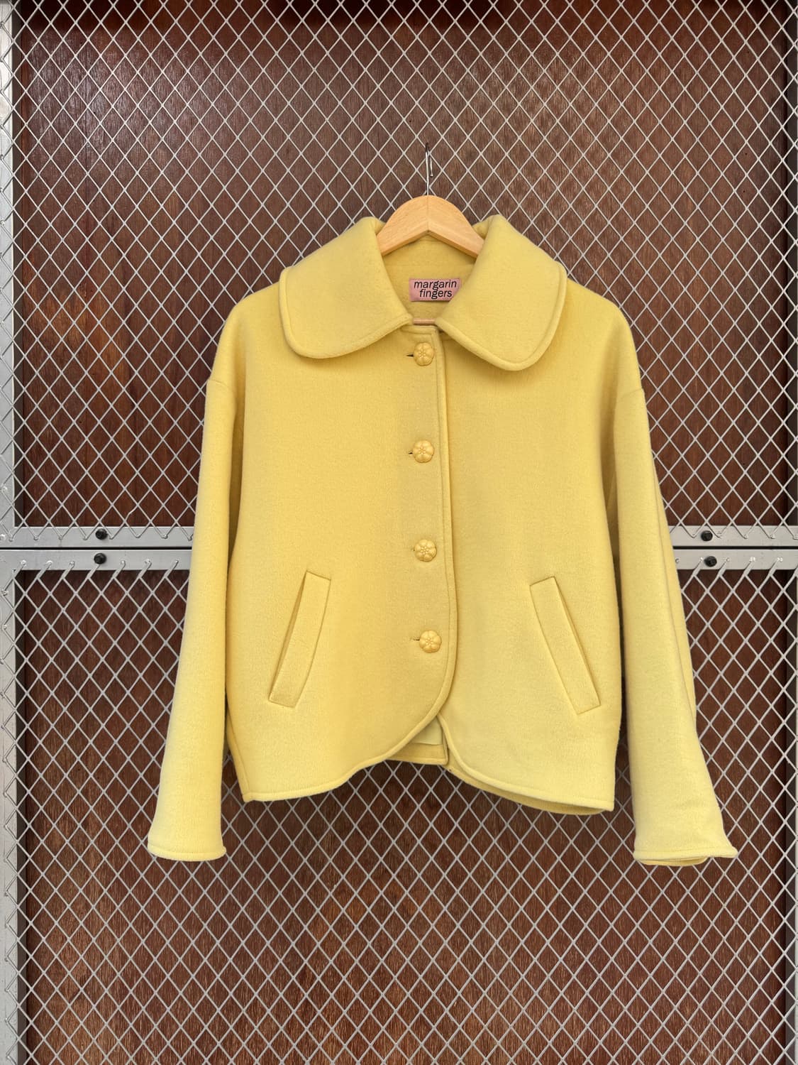 마가린핑거스 플라워버튼 울 레몬 카라 코트 F 상품이미지6