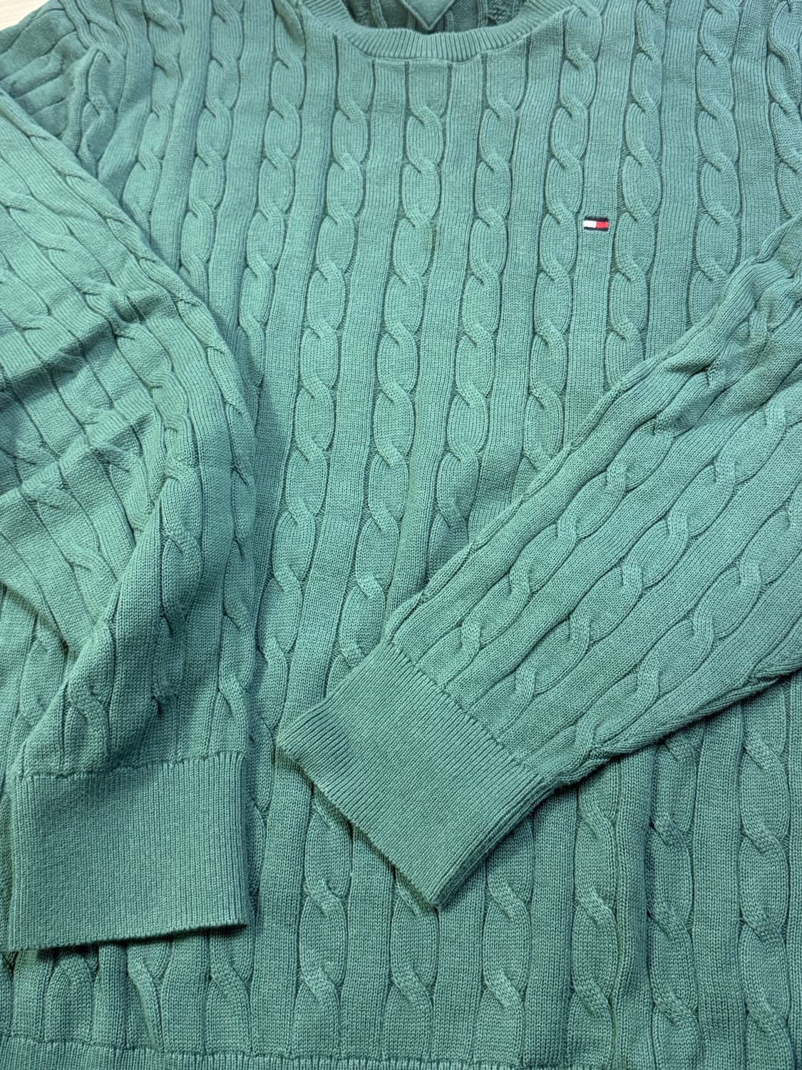 타미힐피거 오가니코튼 청록색 니트(2XL) 상품이미지3