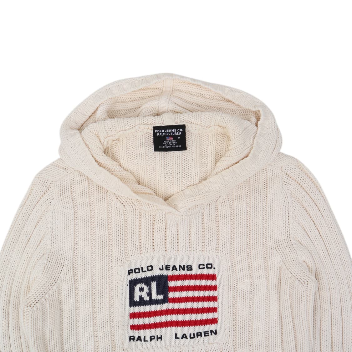 폴로진스 아이보리 성조기 후디 니트 상품이미지2