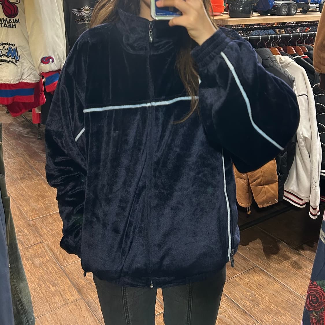 [HI] VTG 벨벳져지 네이비 상품이미지1