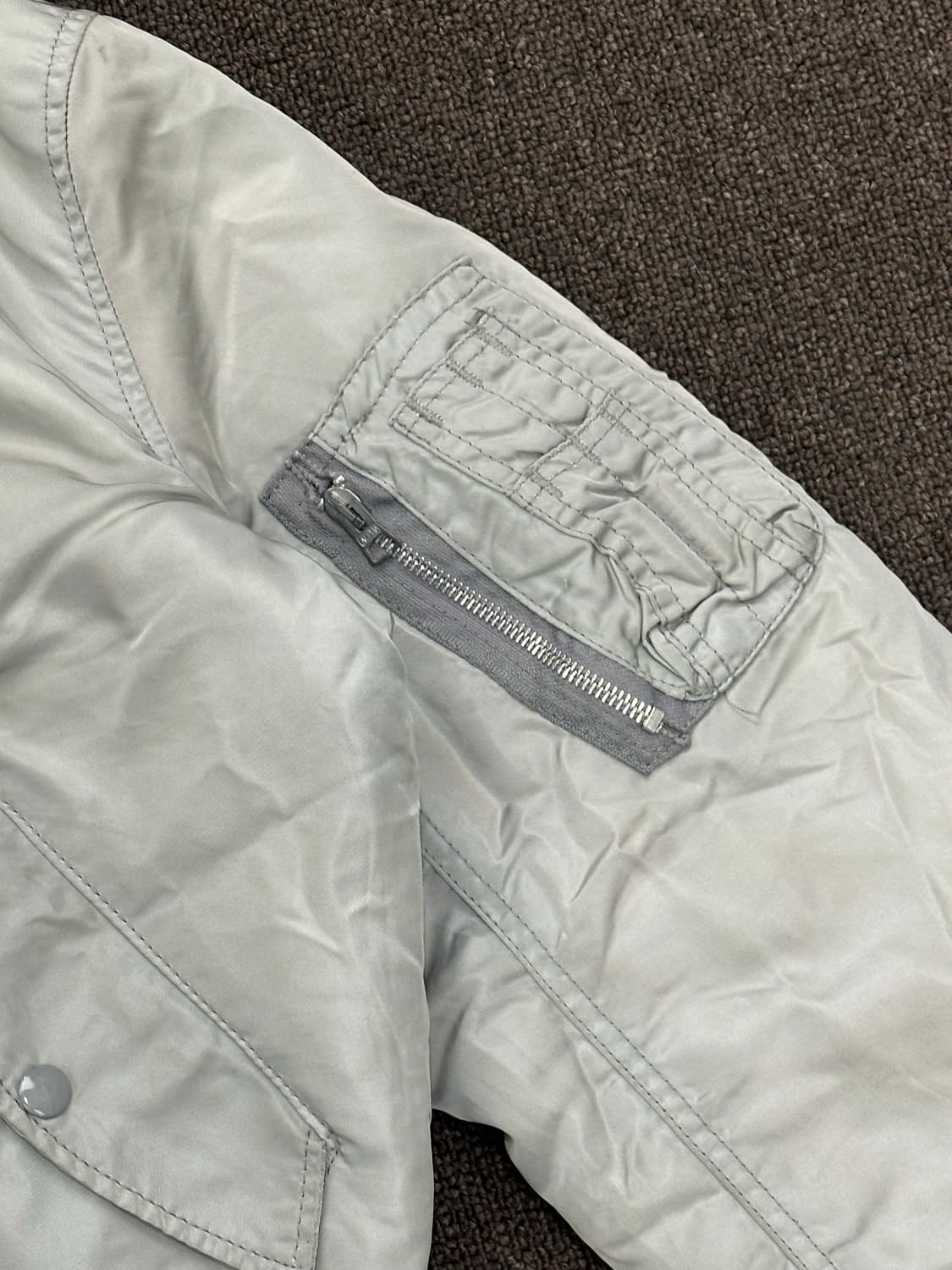 M)알파 인더스트리 빈티지 MA-1 실버 플라이트 자켓 상품이미지3