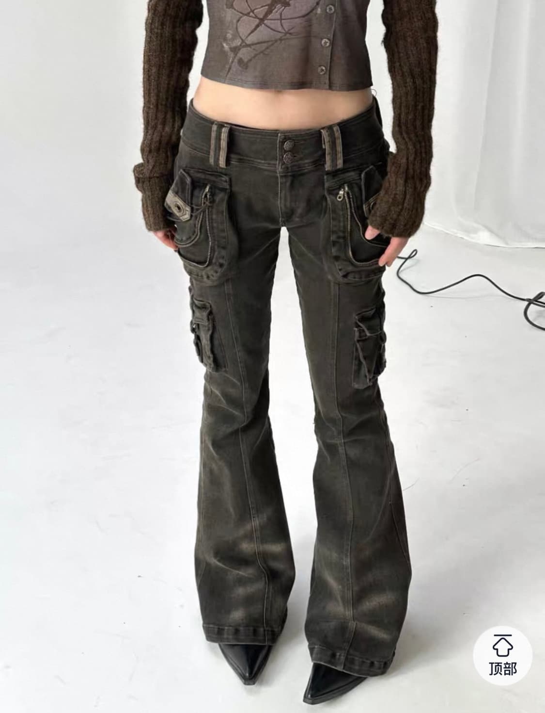 Flowers birds Market 멀티 포켓 부츠컷 데님 상품이미지2