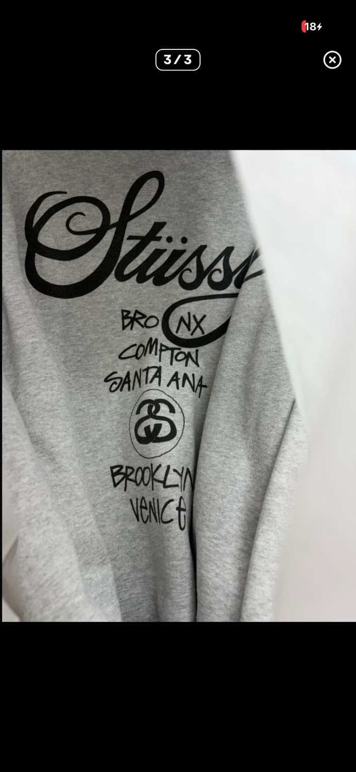 스투시 월드투어 후드집업 S 상품이미지3