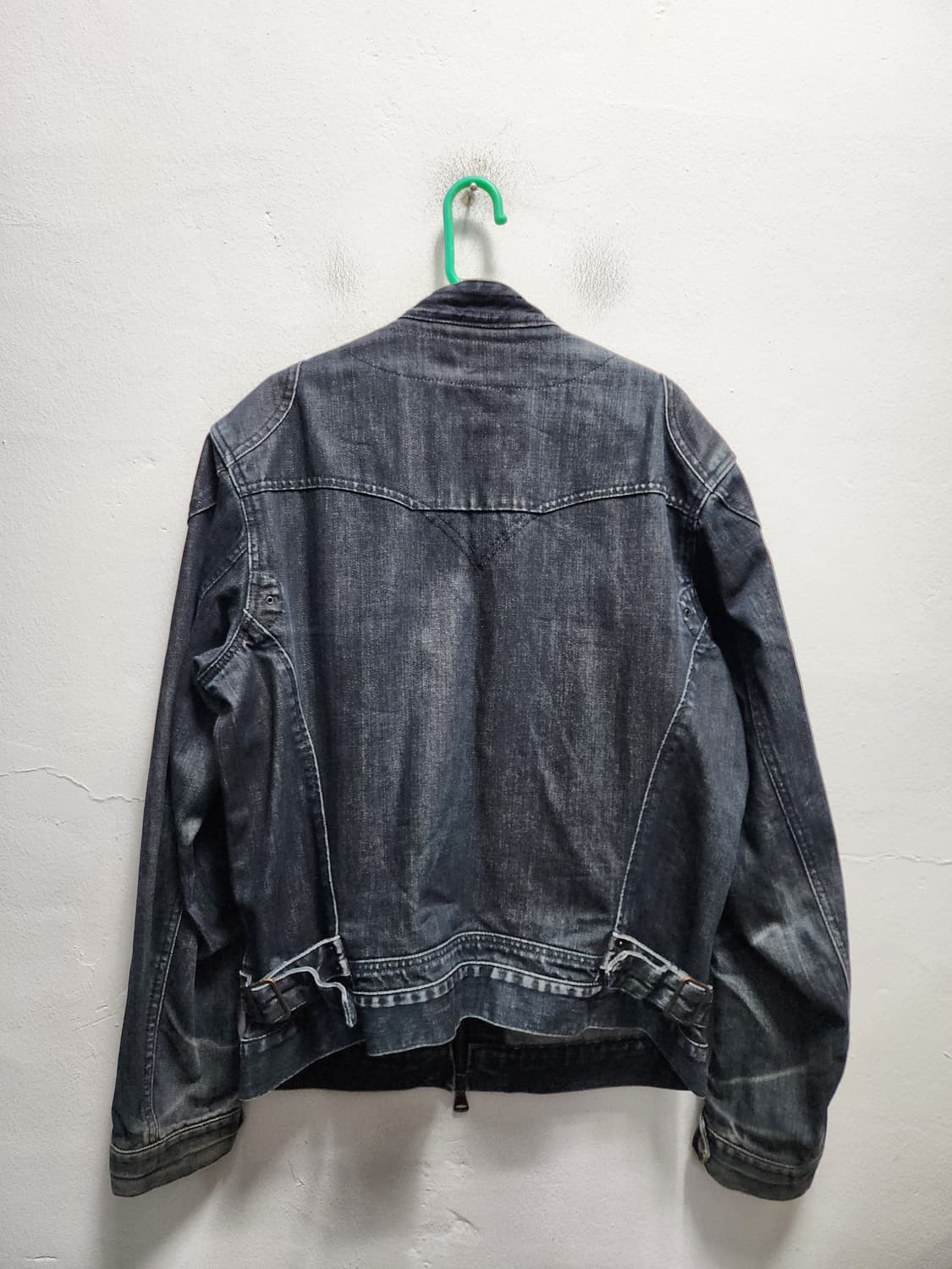 리바이스 00년대 Y2K 다크 인디고 집업 바이커 청자켓 상품이미지2