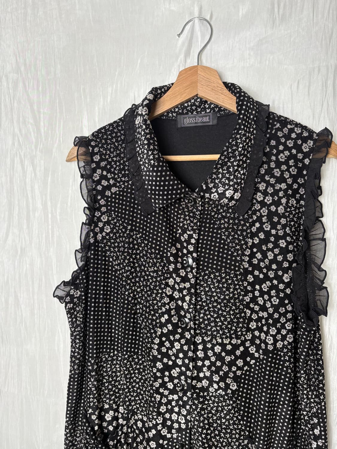 🖤 Midnight Patchwork Floral Sleeveless 상품이미지2