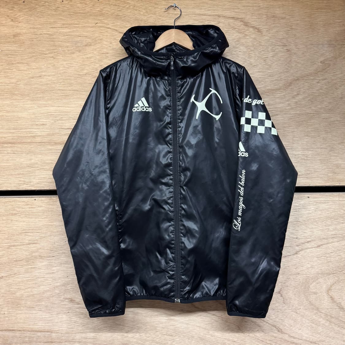 아디다스 레이싱 유광 후드 집업 (M)   상품이미지3