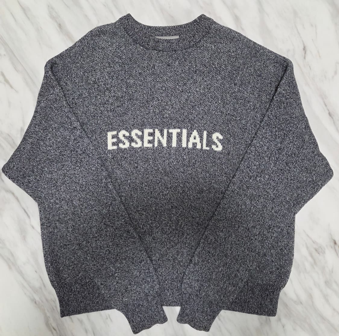 피오갓에센셜 멜란지 그레이 니트 상품이미지1