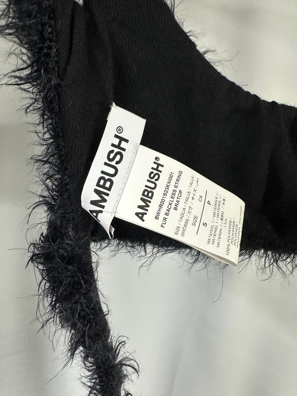 앰부쉬 Fur Backless String 브라 탑 상품이미지2