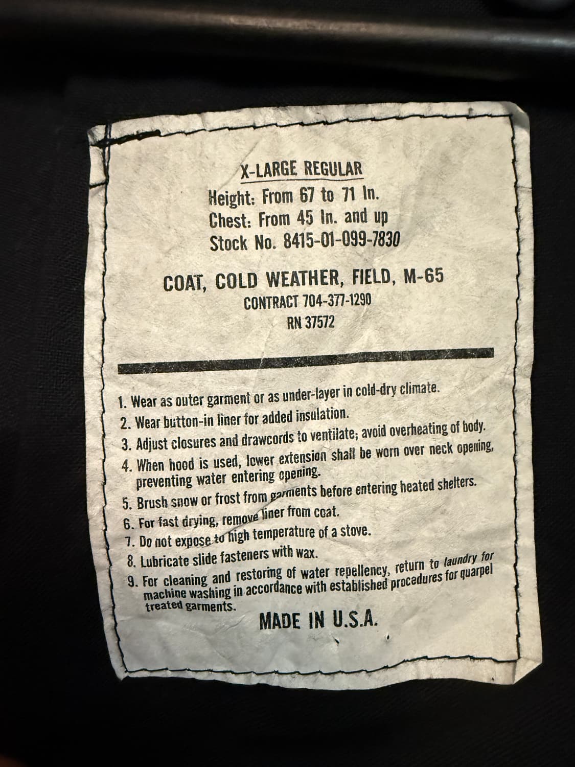 🇺🇸 M-65 FIELD JACKET TIGER CARMO XL 상품이미지3