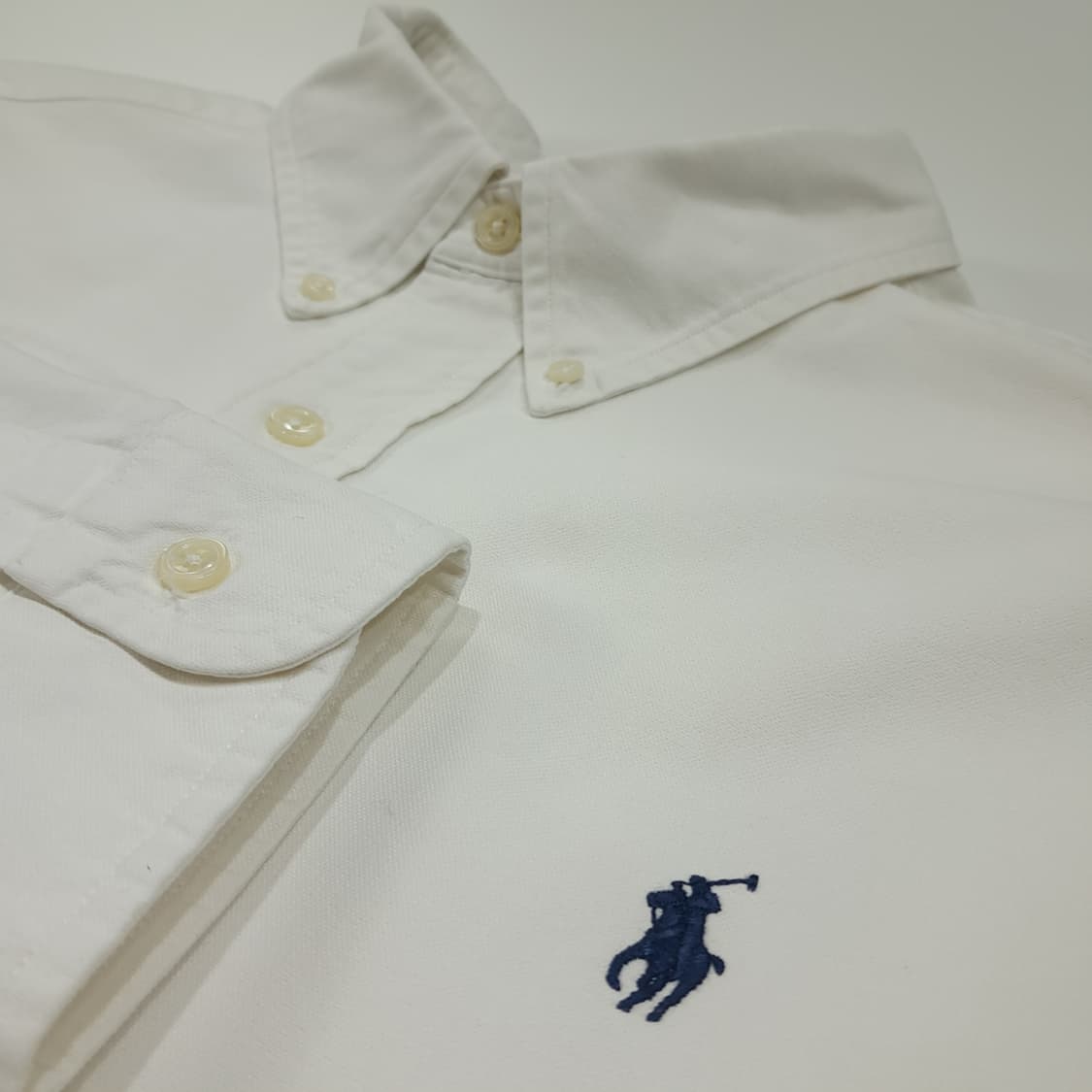 CL465 XL 폴로 00s 코튼 RL08자수 화이트 셔츠 남방 상품이미지4