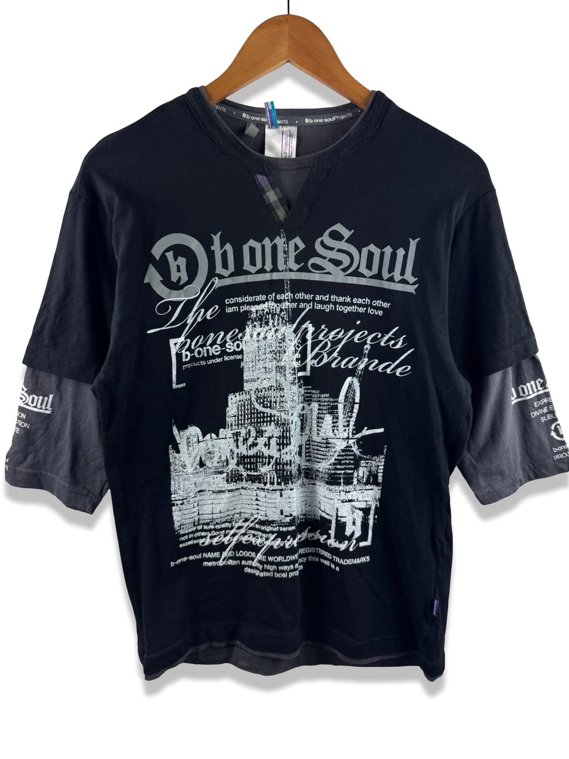 JPN 레터링 펑크 레이어드 슬리브3079 상품이미지1