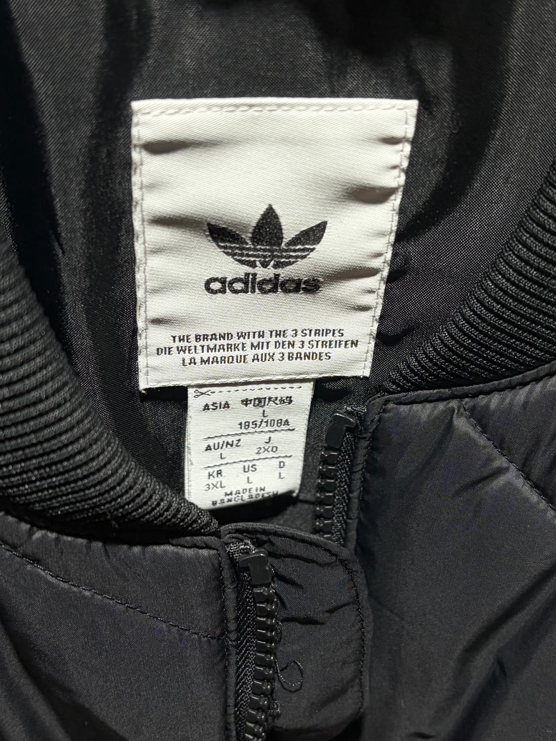 3XL 아디다스 파이어버드 퀼팅 블랙 블루종 상품이미지5