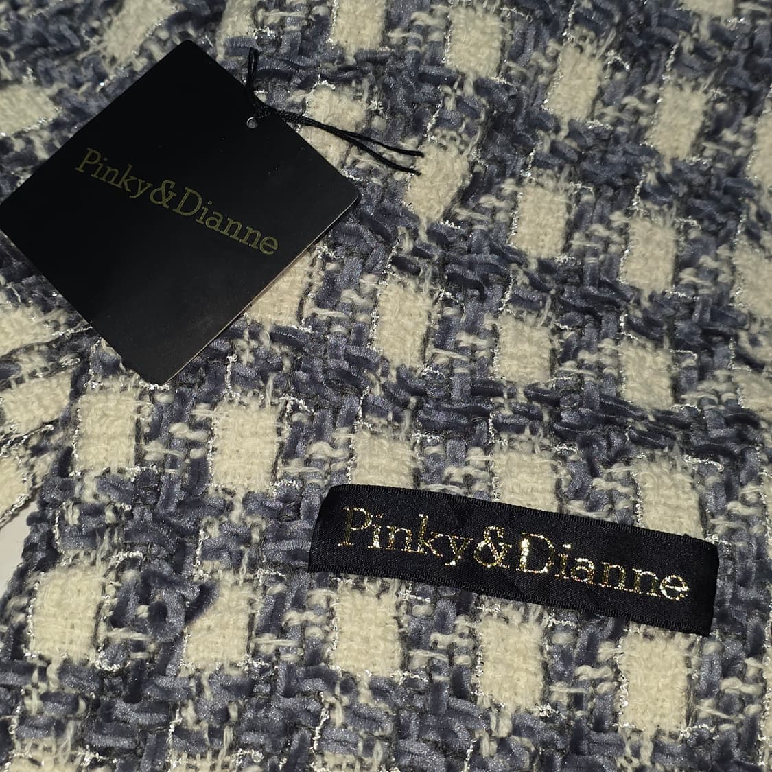 Pinky&Dianne) 일본빈티지 갸루깔st 겨울트위드 체크목도리머플러 상품이미지2