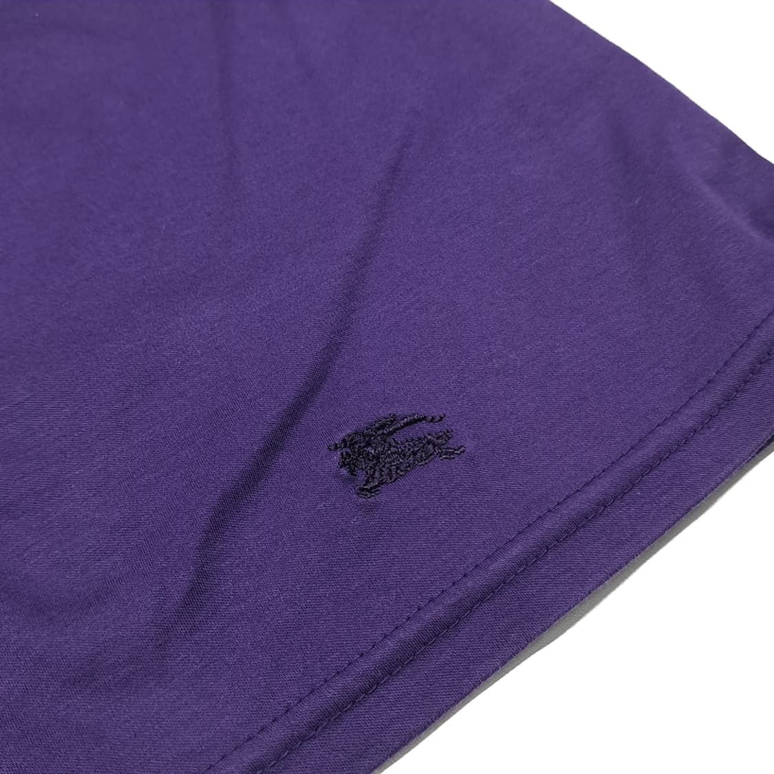 CK118 M 버버리 00s 블루라벨 키홀넥 퍼프소매 퍼플 티셔츠 상품이미지5