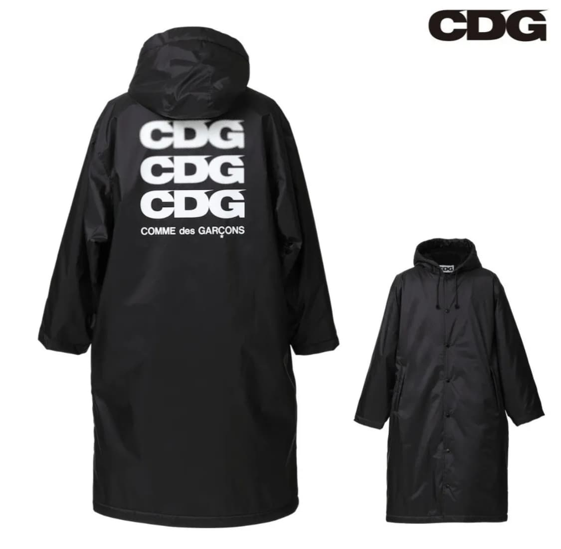 구매)) CDG 보아 라인드 오버 코트 M,L 상품이미지1