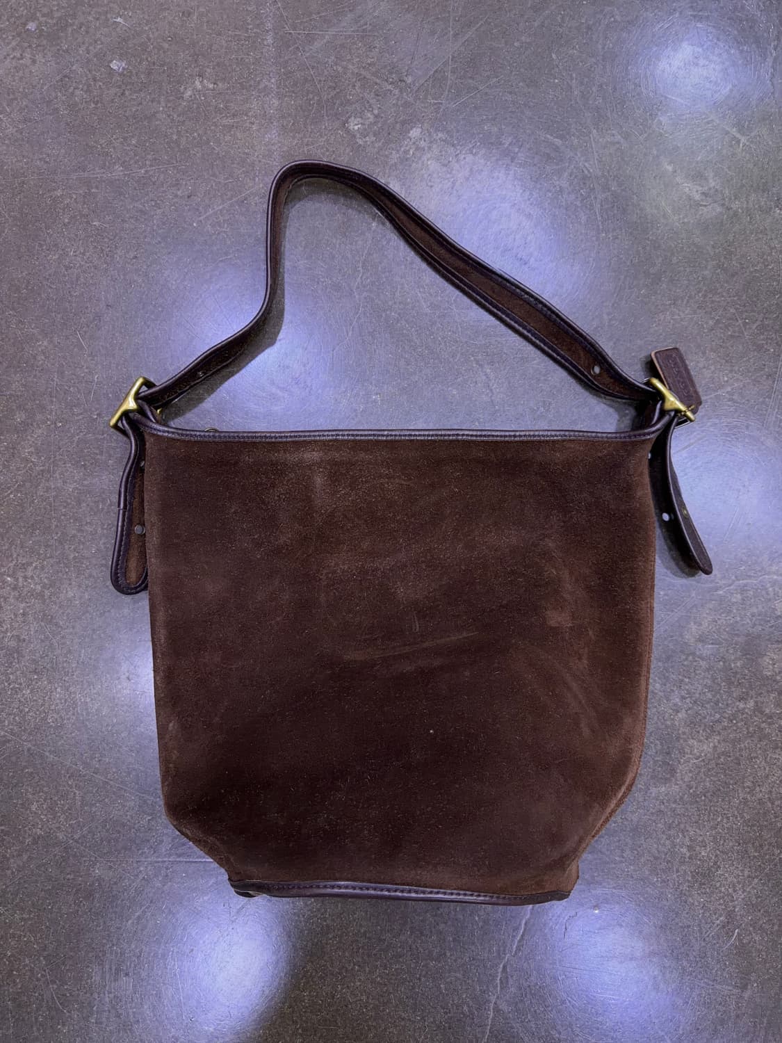 코치 올드 빈티지 소가죽 스웨이드 버클리 더플백 토트 상품이미지1