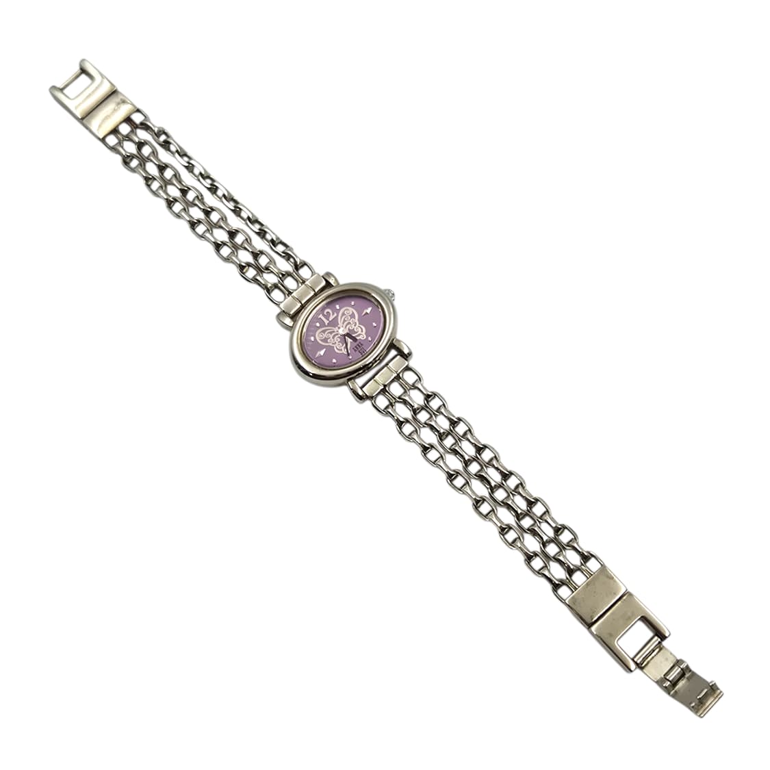 06s 안나수이 퍼플 나비 오발 체인 손목 시계 상품이미지5