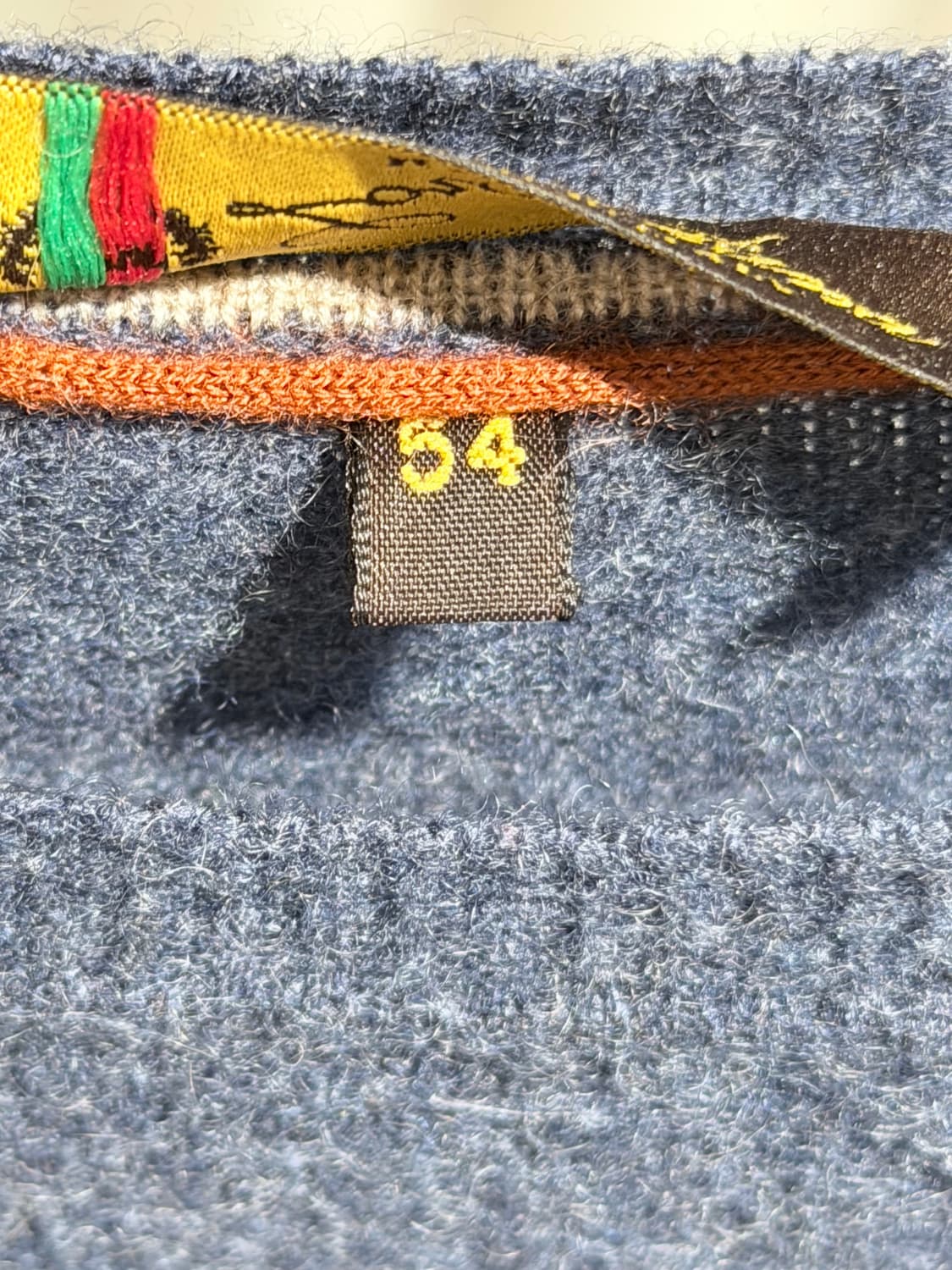 (A+/54) / 로로피아나 스웨이드 패치 캐시미어 니트 네이비 상품이미지6