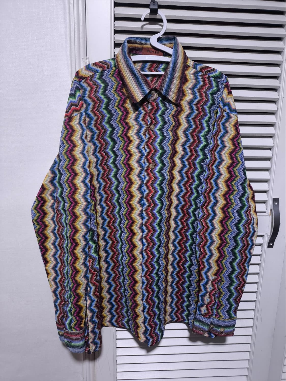 xl 스페이드 지그재그 패턴 셔츠 상품이미지1