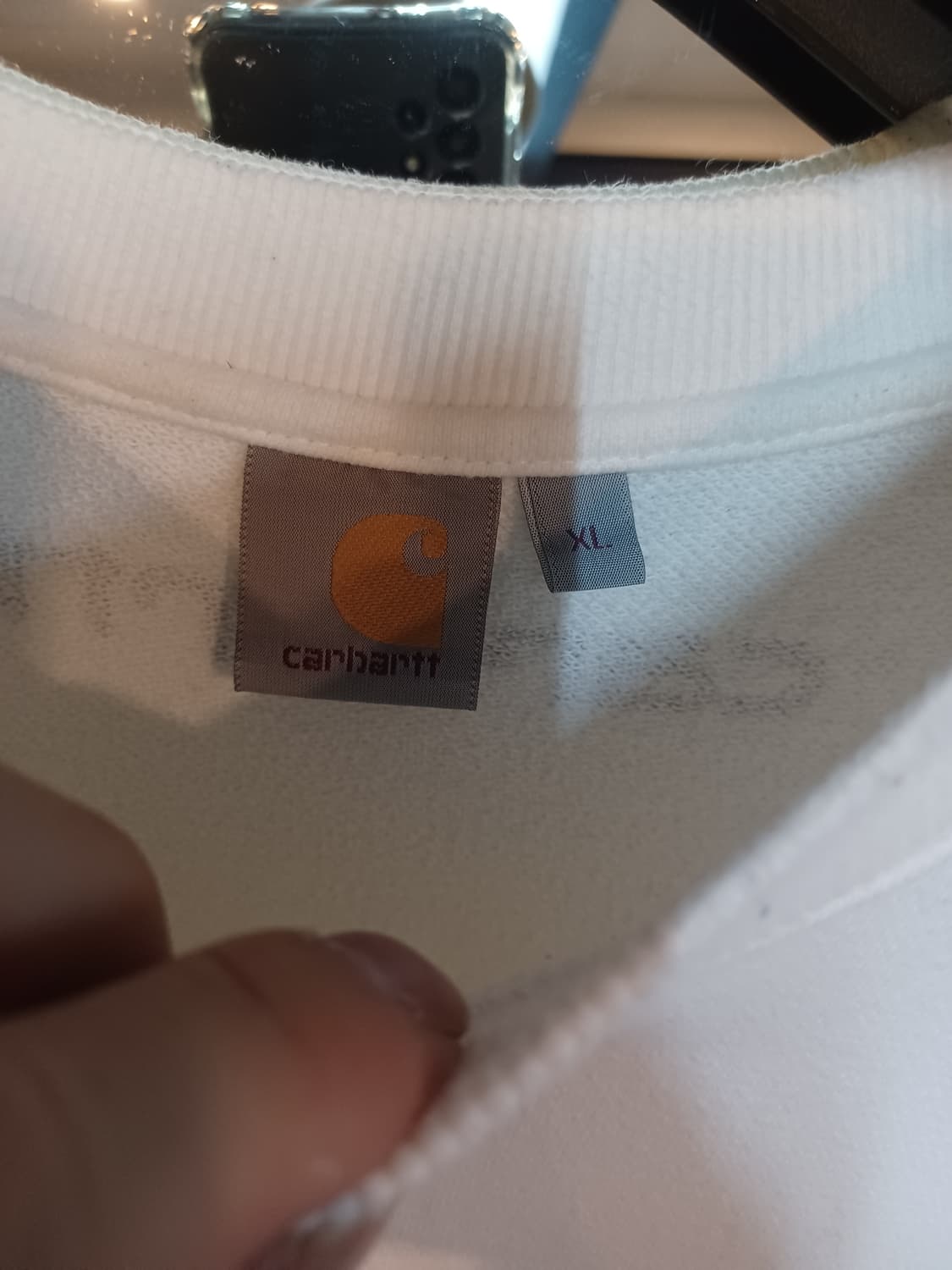 칼하트 로고 맨투맨 화이트 xl 상품이미지3