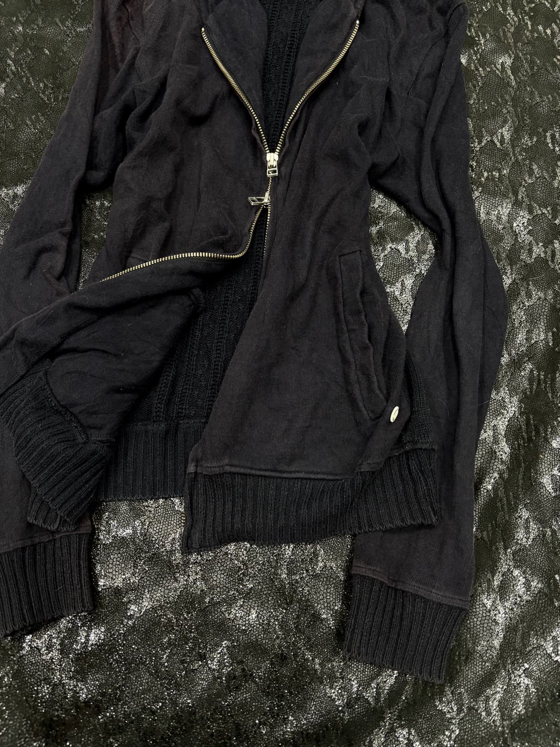 “COMME CA MEN” Deep Navy Knit Detail Hoo 상품이미지5