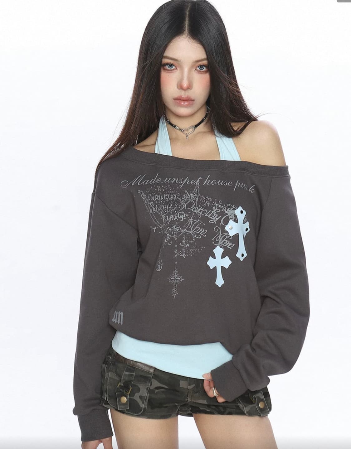 오프숄더맨투맨 상품이미지1