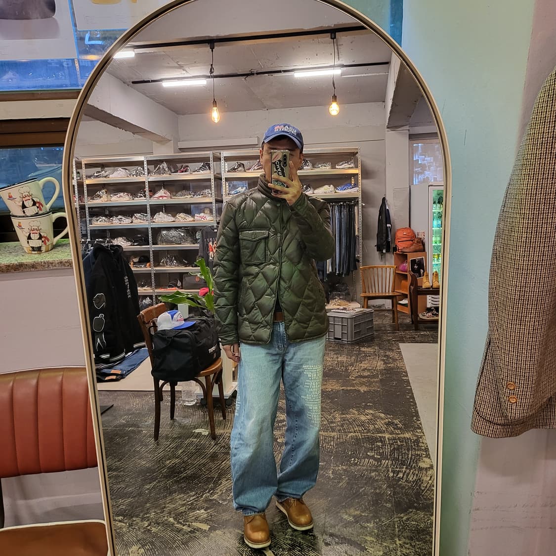 리바이스 퀄팅 패딩 자켓 (M) 상품이미지9