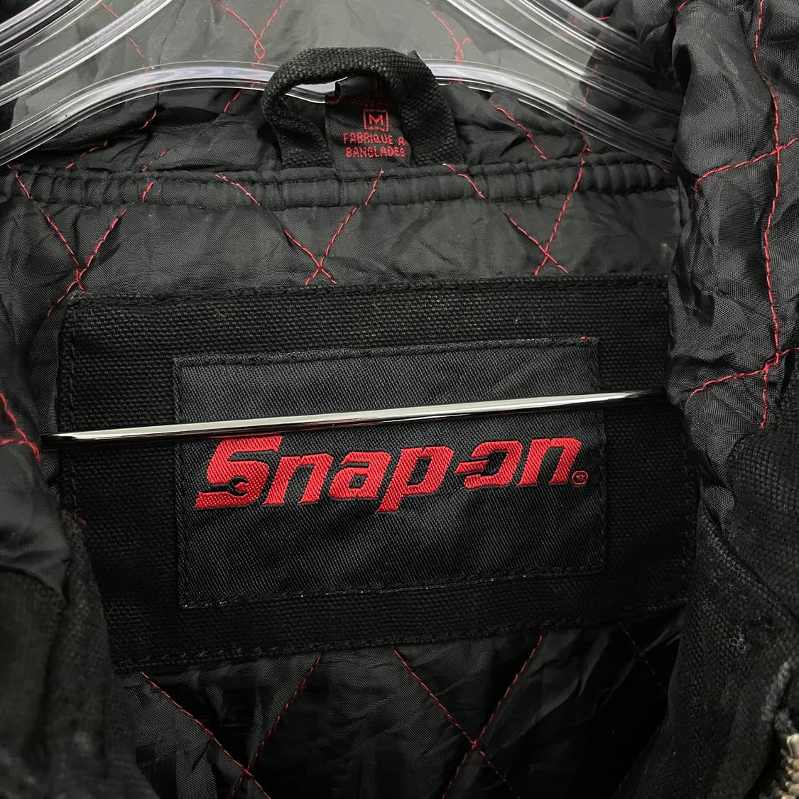 Snap-on 스냅온 덕액티브 성조기 패치 캔버스 빅로고 후드 워크자켓 상품이미지5