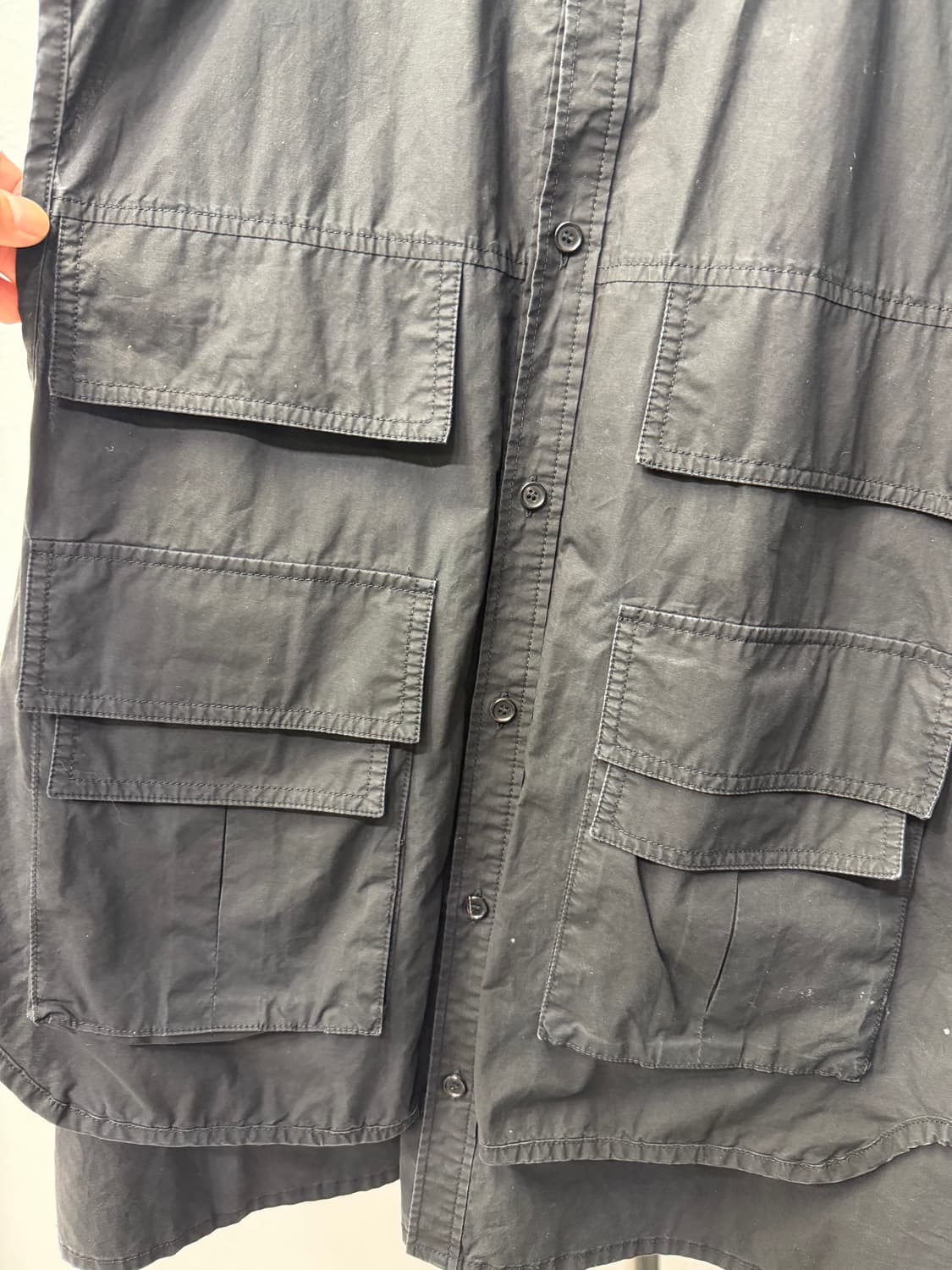 정품) 준지 21ss 오버핏 이중 포켓 셔츠형 자켓 44 상품이미지3