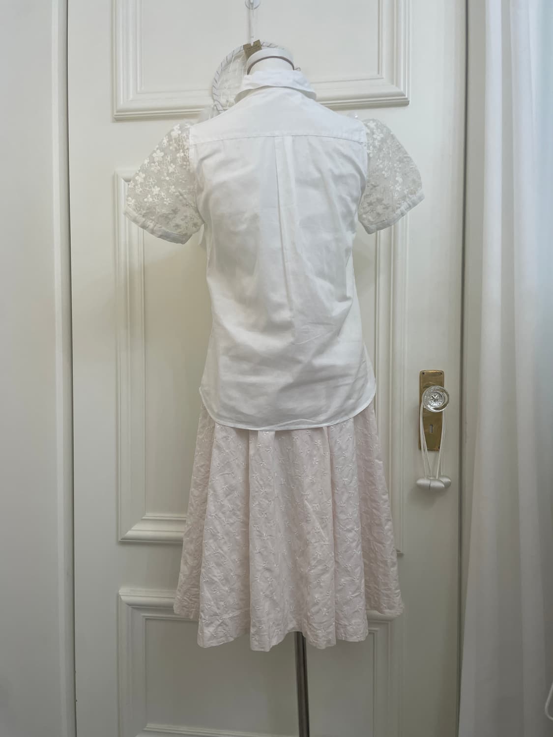 EARTH lace sleeve crystal flower button 상품이미지4