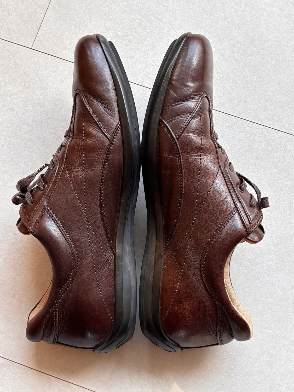 파라부트 UK9 브라운 레더 스니커 - 아메리카컵 무드, 독일군 한 스푼 상품이미지4