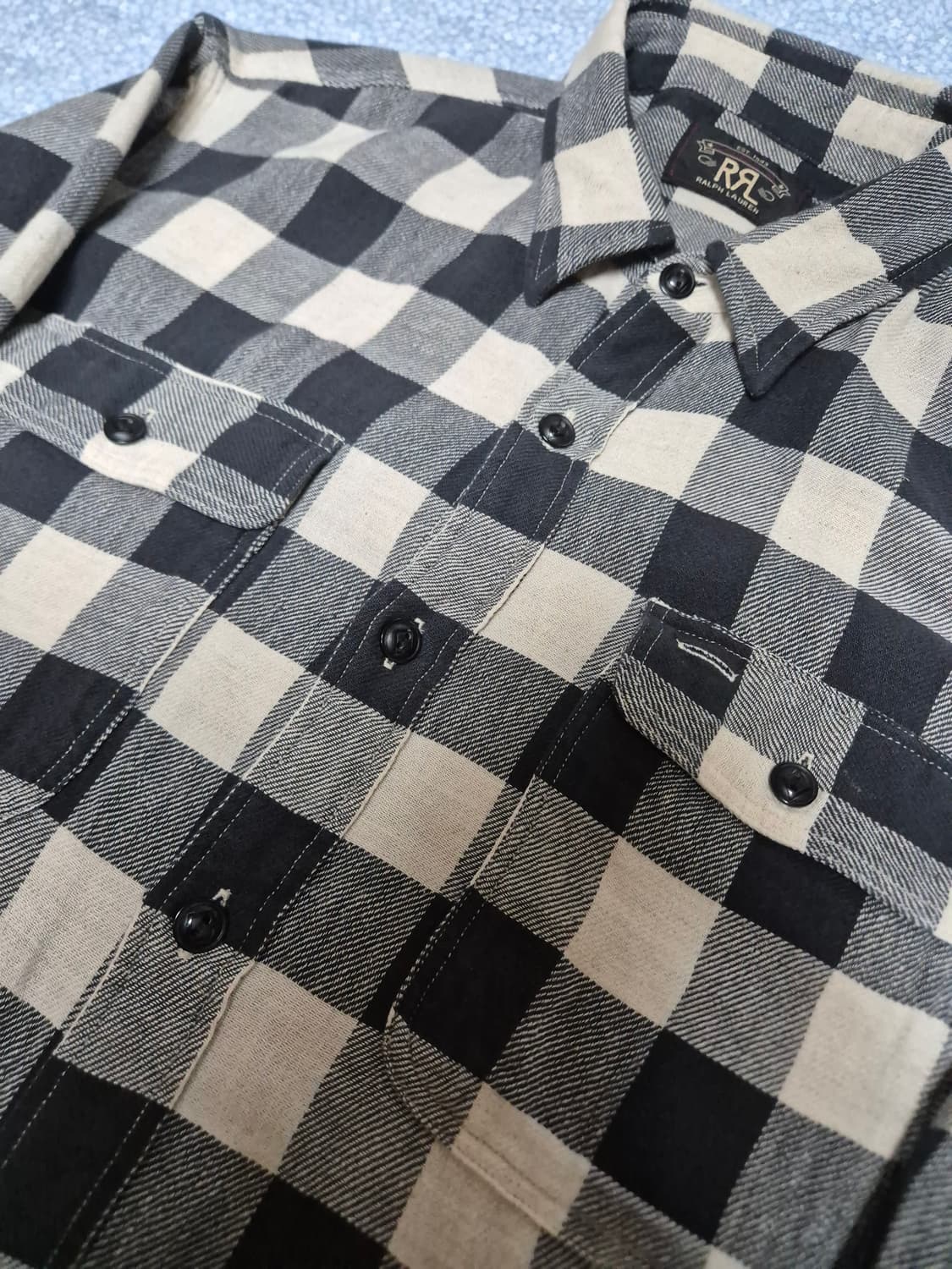 [L] 판매 or 교 L>M /  RRL 더블알엘 버팔로 체크 워크셔츠 상품이미지2