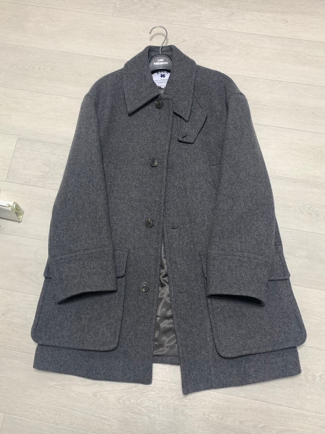 에이카 화이트 울 코트  상품이미지1