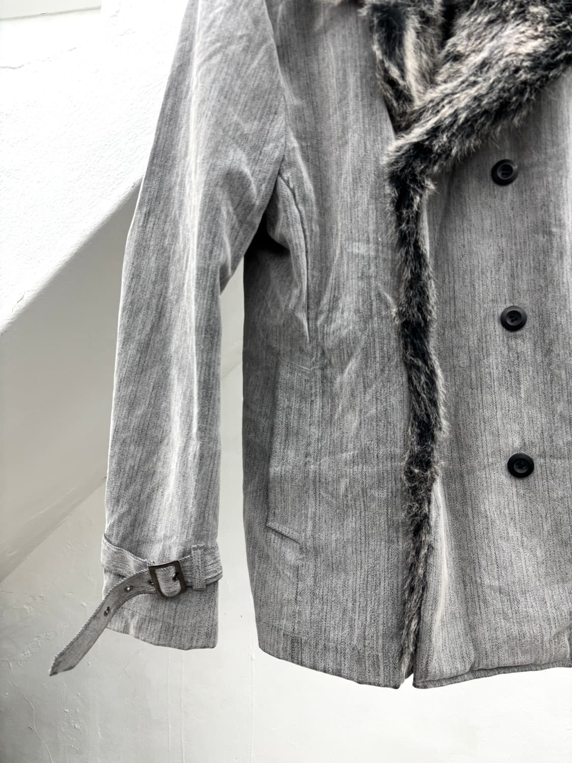 Gray vkei mood fur coat  상품이미지3