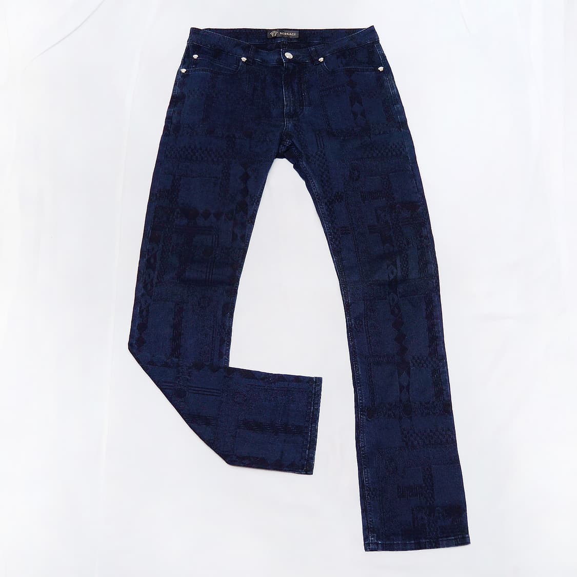 베르사체 아트 프린트 슬림 스트레이트핏 데님 팬츠 (31-32) 상품이미지1