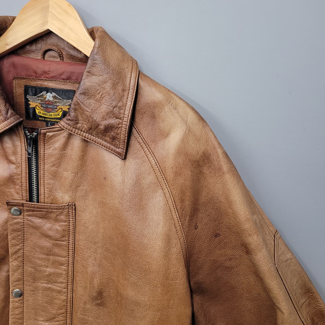 Harley Davidson 할리데이비슨 유일매물 80'sUSA 가죽자켓 상품이미지3