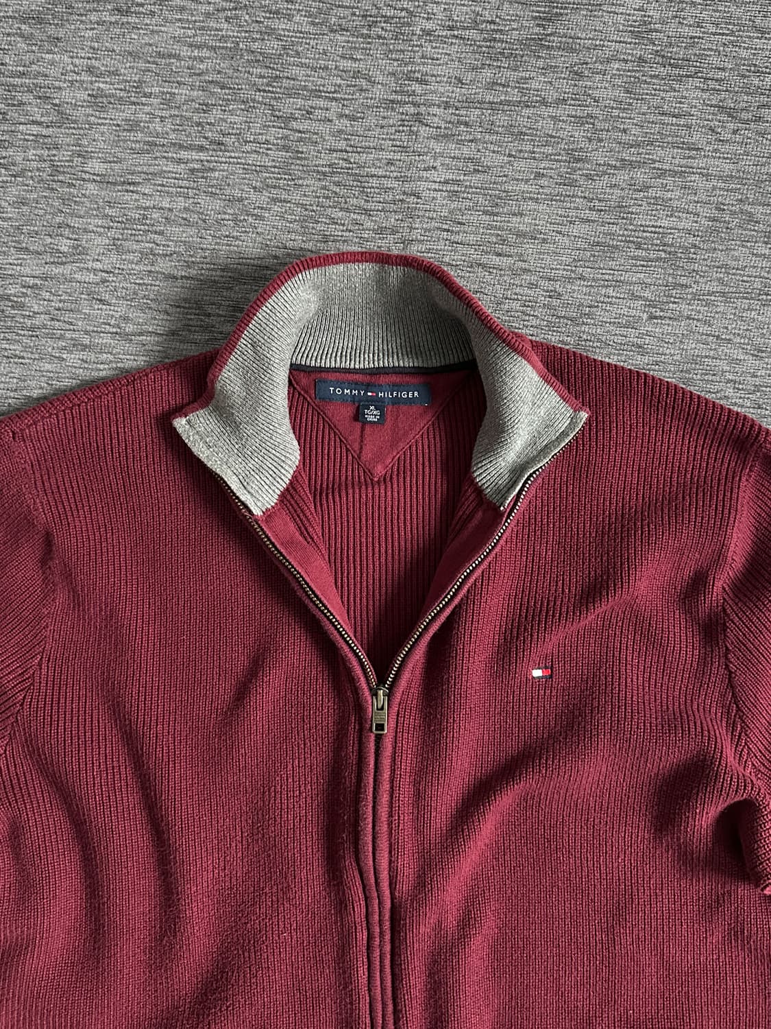 tommy hilfiger 버건디 코튼 스웨트 집업 상품이미지3